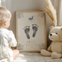 'Welcome To The World' Inkless Hand And Footprint Kit With Gold Foil Personalisation, thumbnail 3 of 5