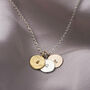 Mini Hammered Disc Initial Necklace, thumbnail 5 of 9