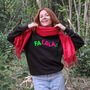 Neon Rainbow Fa La La Christmas Sweatshirt Jumper, thumbnail 3 of 6