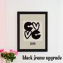 Personalised Couples Initials And Year Minimal Print, thumbnail 2 of 8