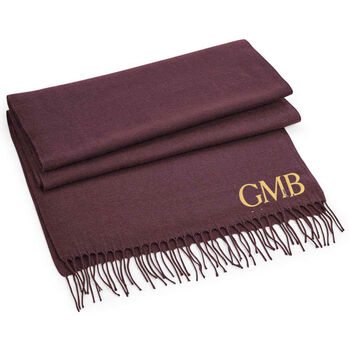 Classic Woven Scarf With Personalised Embroidered Initials, 5 of 11