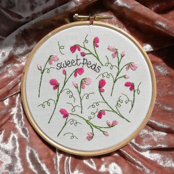 Sweet Peas Embroidery Kit, 3 of 4