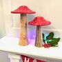 Christmas Wooden Toadstool Pair, thumbnail 1 of 6