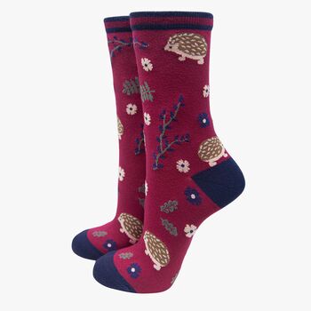 Woodland Animals Fox Squirrel Women's Bamboo Socks Gift Box, 4 of 4