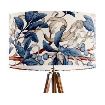 Blue And Taupe Botanical Lampshade, 5 of 7