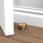 Solid Brass Floor Mounted Door Stops With Wooden Insert, thumbnail 3 of 11