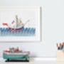 Personalised Boat At Sea Picture For Boy's Bedroom, thumbnail 5 of 12