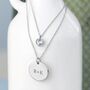 Personalised Layered Crystal Heart And Disc Necklace, thumbnail 5 of 11
