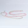 Rose Quartz Necklace Or Double Stranded Bracelet In Sterling Silver, thumbnail 6 of 10