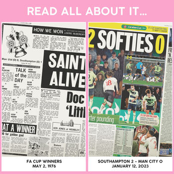 Southampton Fc Personalised Football Gift Saints Newspaper History Book, 6 of 12