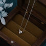 Sterling Silver Extra Tiny Three Dot Necklace, thumbnail 1 of 12