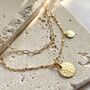 New Moon Charm Multi Strand Layering Necklace, thumbnail 3 of 4