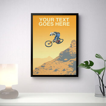 Personalised Mountain Bike Art Poster, 2 of 6