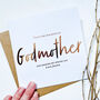 Godmother Christening Thank You Card | Be My Godmother, thumbnail 1 of 4