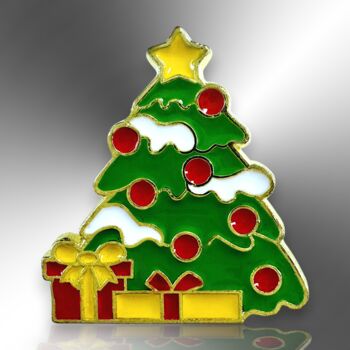 Tiny Christmas Tree Enamel Tie Or Lapel Pin Brooch, 3 of 8
