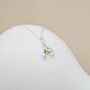 Personalised Sterling Silver Snowdrop Charm Necklace, thumbnail 3 of 6