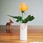 Personalised Ceramic Stem Vase With Pink Detail, thumbnail 2 of 6