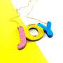 'Joy' Acrylic Necklace, thumbnail 4 of 5