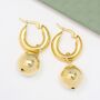 Cormac Chunky Hoops And Hollow Ball Earrings, thumbnail 3 of 5