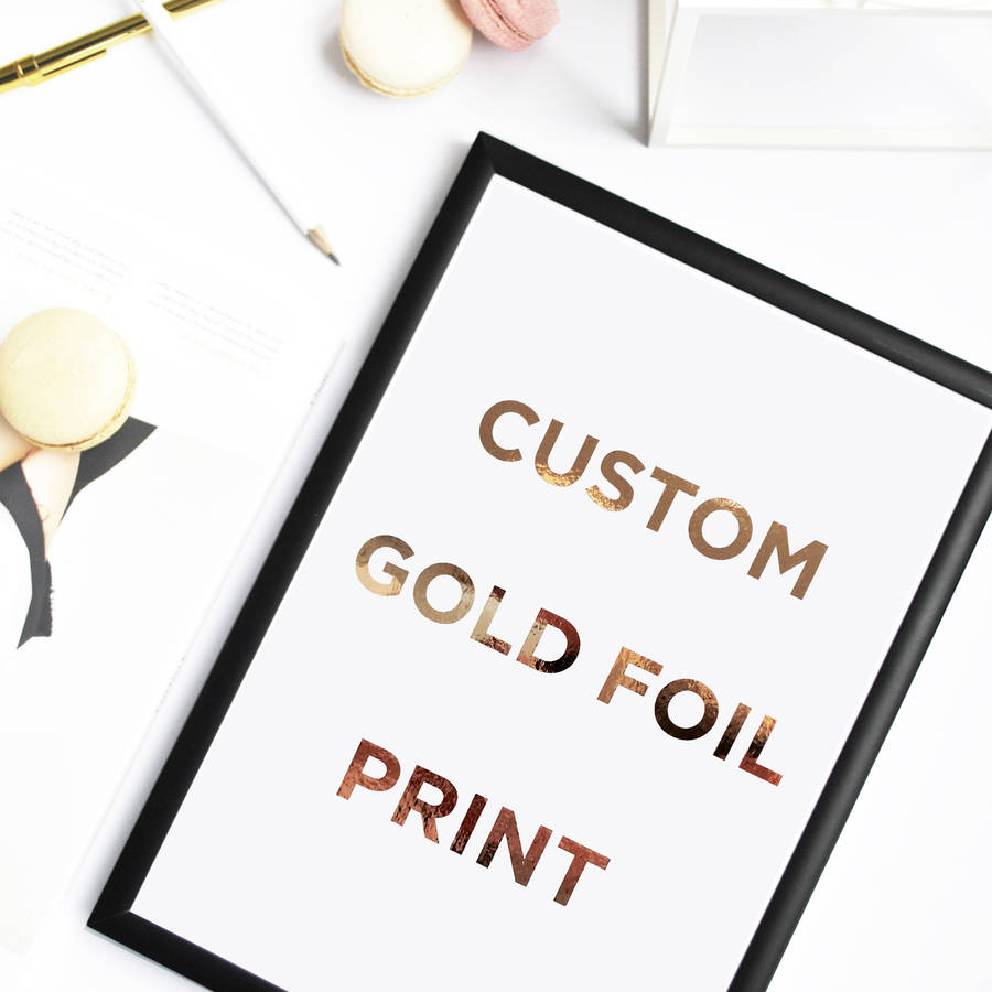 A4 Custom Gold Foil Print, 1 of 6