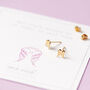 Tiny Sweet Guardian Angel Wing Sterling Silver Studs, thumbnail 1 of 8