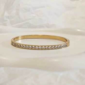 Row Of Diamond Bangle Gold, 2 of 5