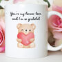 Forever Love Teddy Bear Mug Valentine Gift, thumbnail 8 of 8
