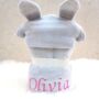 Personalised Sweet Pea Bunny Baby Towel Gift Set, thumbnail 4 of 7