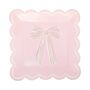 Large Pink Bows Party Plates X Eight, thumbnail 3 of 4