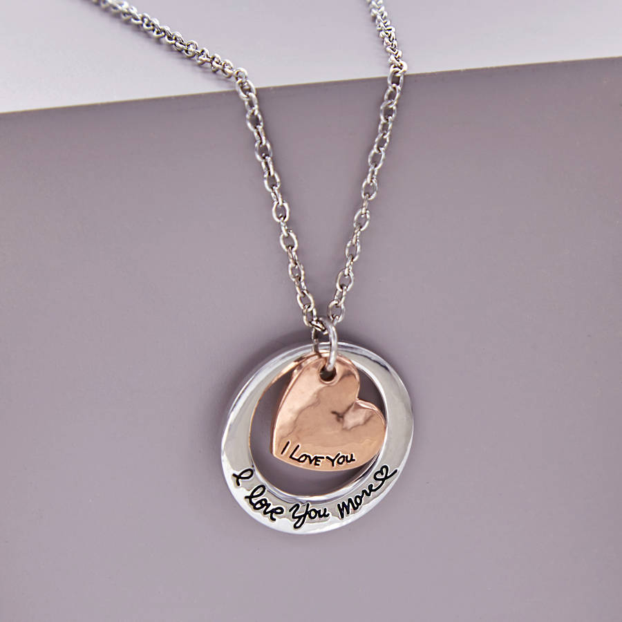 I Love You More Mixed Metal Necklace By Junk Jewels ...