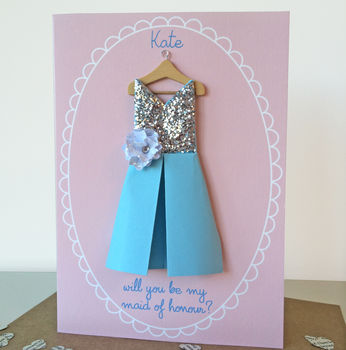 Personalised Handmade Will You Be My Bridesmaid Card, 5 of 11