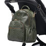 Joy Xl Olive Leather Backpack, thumbnail 8 of 12