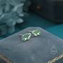 Sterling Silver Tiny Enamel Frog Stud Earrings, thumbnail 6 of 11