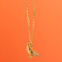 Pigeon Sterling Silver Gold Plated Necklace, thumbnail 3 of 10