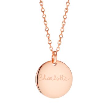 Personalised Engraved Disc Necklace, 6 of 9