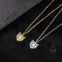 Tiny Leopard Face Pendant Necklace In Sterling Silver, thumbnail 1 of 11