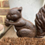 Squirrel Cast Iron Boot Brush And Shoe Scraper Cleaner – Metal Brown, thumbnail 4 of 5