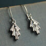 Art Deco Silver Drop Jewel Earrings, thumbnail 1 of 7