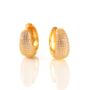 Gold Vermeil Crystal Reversible Hoop Earrings, thumbnail 6 of 12