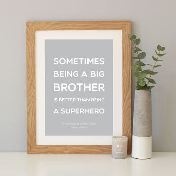 Superhero Brother Quote Print, 2 of 7
