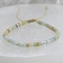 Gemstone Boho Beaded Adjustable Friendship Bracelet Silver Beads, thumbnail 3 of 10