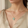 Seafoam Turquoise Ivy Leaf Necklace, thumbnail 2 of 6