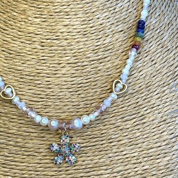 Pearl Daisy And Rainbow Necklace, 9 of 12