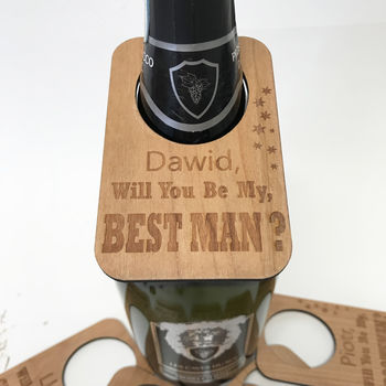Personalised Will You Be My Best Man Bottle Label, 9 of 10