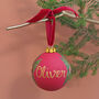Large Hand Painted Personalised Ceramic Bauble, thumbnail 6 of 8