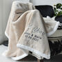 Personalised Silver Wedding Anniversary Neutral Blanket, thumbnail 4 of 10