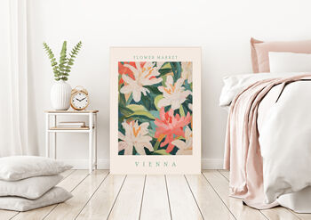 Flower Market Vienna Botanical Art Print, 3 of 3