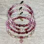 Ombre Red Bracelet With Pearls And Heart Charm, thumbnail 3 of 8