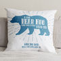 'Bear Hug From Your Bear Cub' Faux Suede/Cotton Cushion, thumbnail 1 of 6
