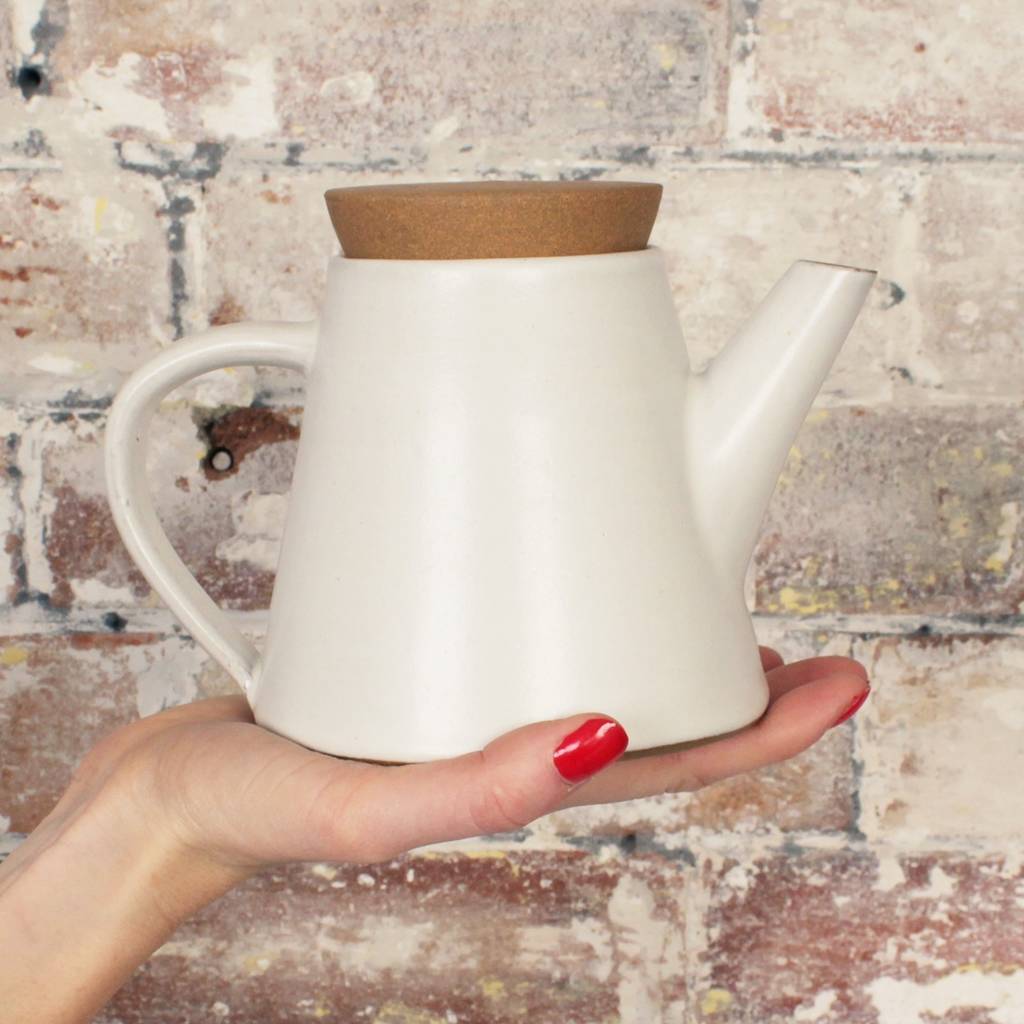 Fair Trade Handmade Glazed Stoneware Teapot By Aura Que